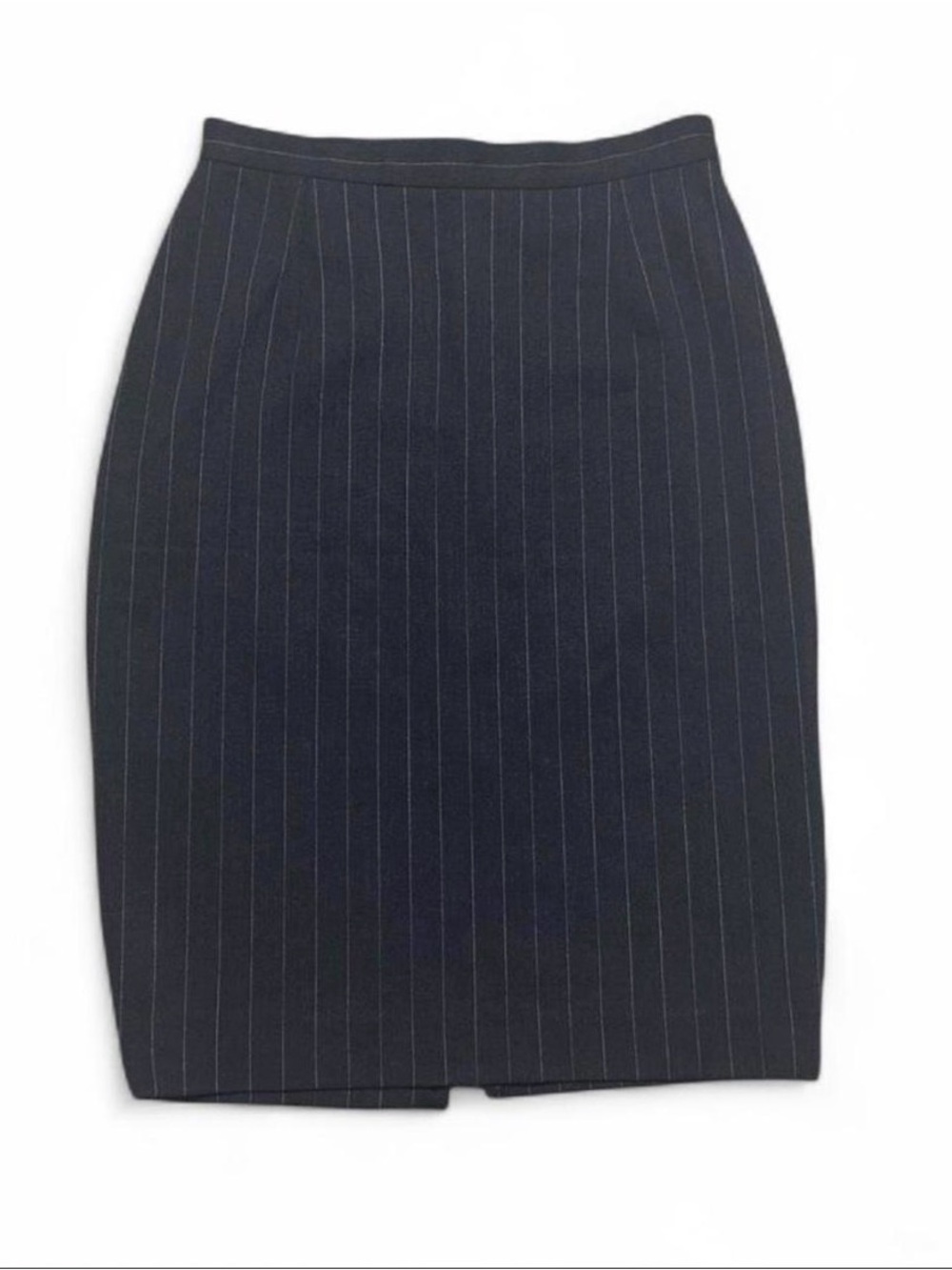 VTG 90s Monica Bianco Milano Italian Wool Pinstripe Skirt High Waist Size 2
